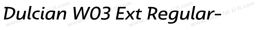 Dulcian W03 Ext Regular字体转换